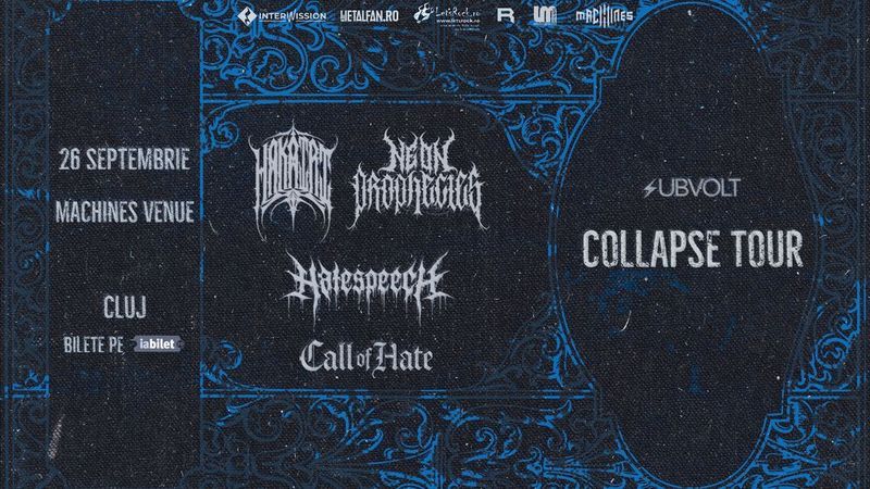 Cluj-Napoca: Collapse Tour — Hakairi, Neon Prophecies și Call of Hate