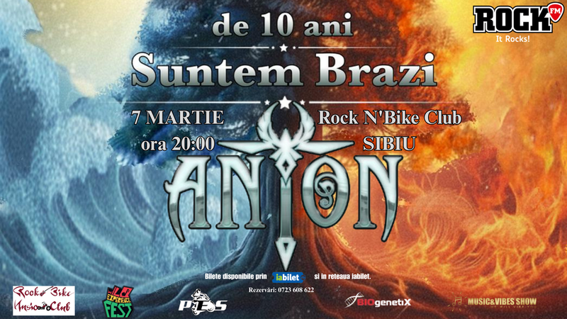 Sibiu: ANTON - de 10 ani Suntem Brazi - Turneu Aniversar