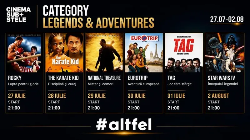 Cinema sub stele: Legends & Adventure Week
