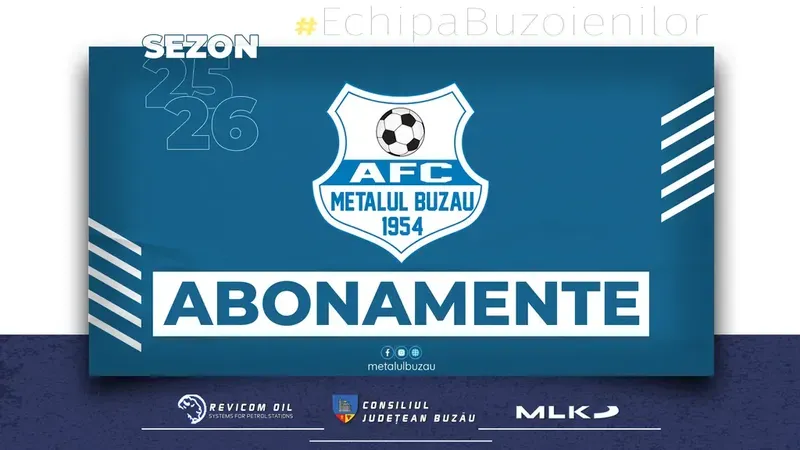 Abonamente Metalul Buzău sezonul 2025-2026 (play-off/play-out)