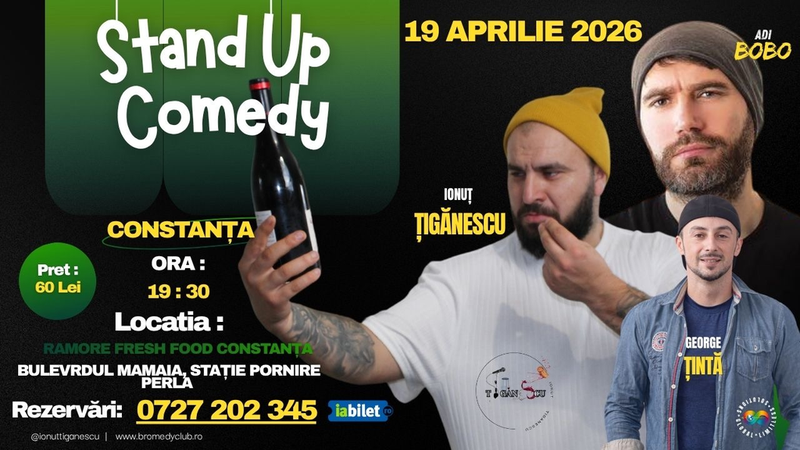 Constanta: Stand-up Comedy cu Ionut Tiganescu, Adi Bobo si George Tinta