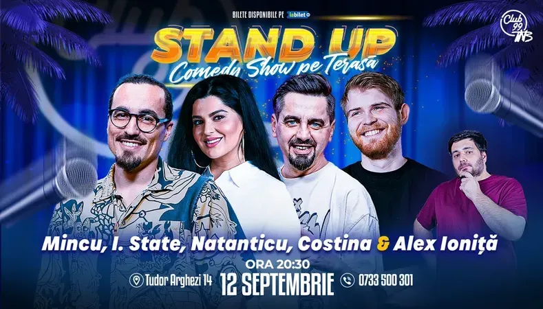 Stand Up Comedy cu Mincu, Ioana State, Natanticu, Costina - Alex Ioniță la Terasa TNB