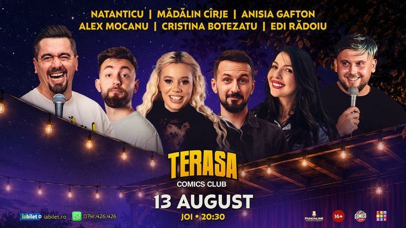 Stand-up cu Natanticu, Anisia, Cîrje, Mocanu, Edi Rădoiu și Cristina pe Terasa ComicsClub!