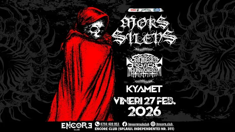Concert Mors Silens (HU) x Shit Infested Roach Human Carcass (CZ) x Kyamet (RO)