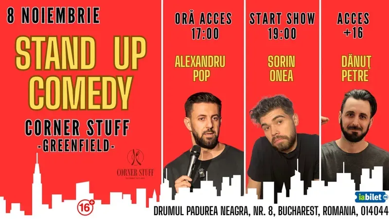 Stand-up Comedy cu Danut Petre, Alexandru Pop si Sorin Onea