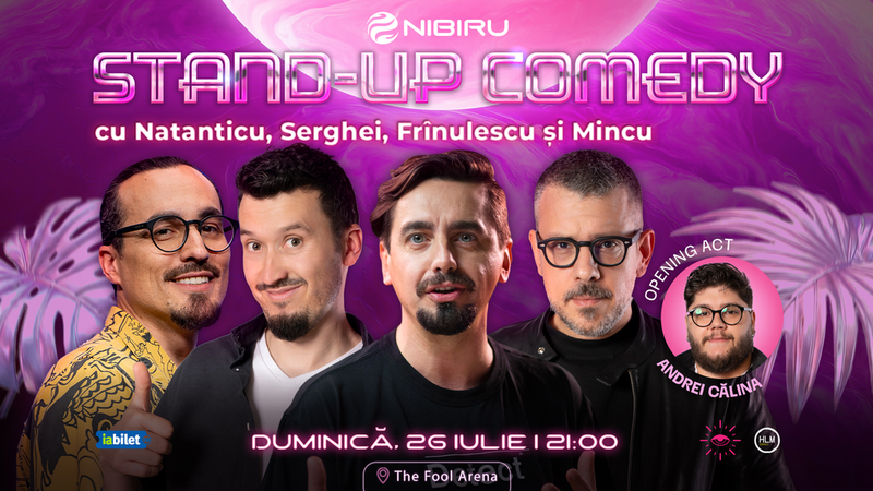 Costinești: The Fool Arena: Stand-up comedy cu Natanticu, Frînculescu, Mincu și Serghei