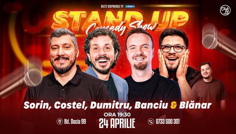 Stand-up Comedy cu Sorin Pârcălab, Costel, George Dumitru, Banciu - Blănar la Club 99