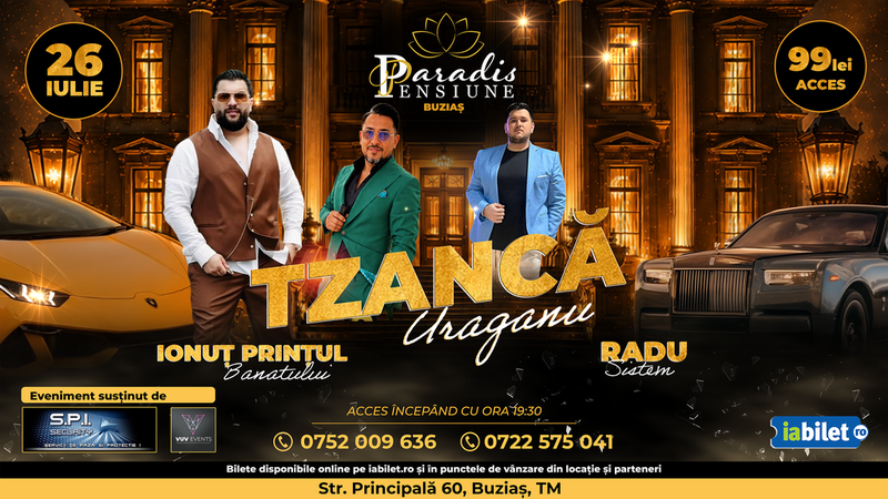 Buzias: Show Live - Tzancă Uraganu, Ionut Printul Banatului & Radu Sistem