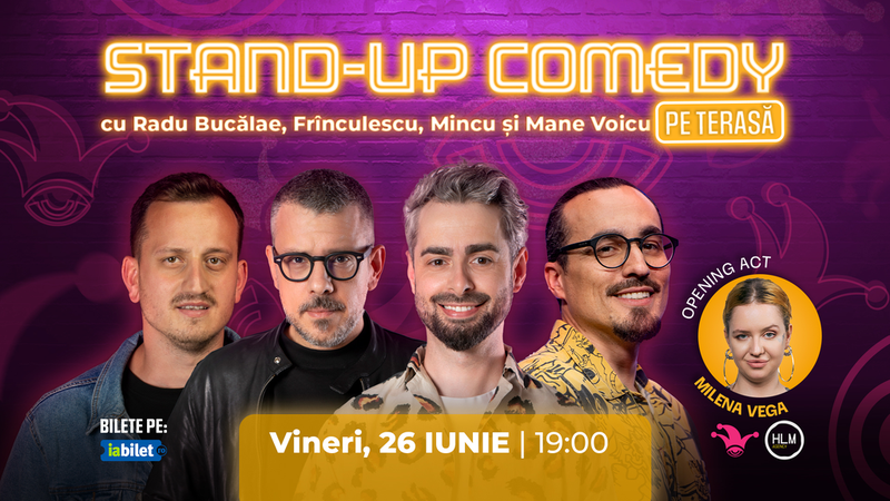 The Fool Terasa: Stand-up comedy cu Mane, Bucălae, Frînculescu și Mincu