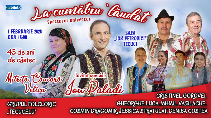 Tecuci: Spectacol aniversar – 45 de ani de carieră și 70 de ani de viață