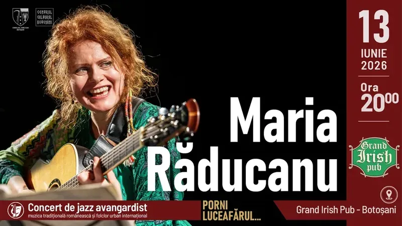 Botoșani: Concert jazz avangardist cu Maria Răducanu