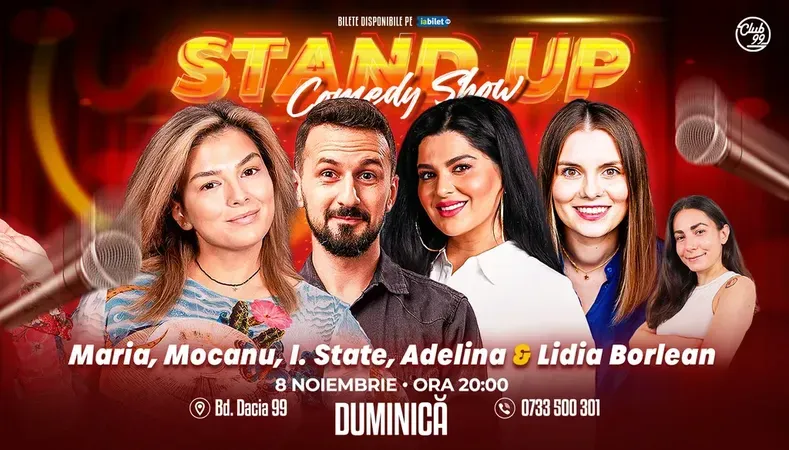 Stand-up Comedy cu Maria Popovici, Mocanu, Ioana State, Adelina Toma - Lidia Borlean la Club 99