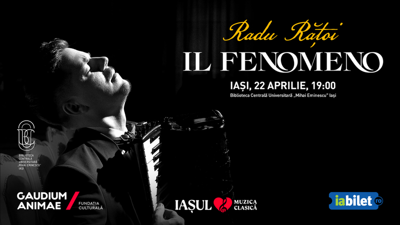 Iași: Il Fenomeno. Recital extraordinar de acordeon clasic Radu Rățoi