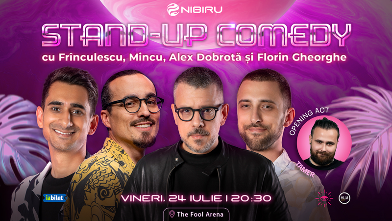 Costinești: The Fool Arena: Stand-up comedy cu Frînculescu, Mincu, Florin Gheorghe și Alex Dobrotă
