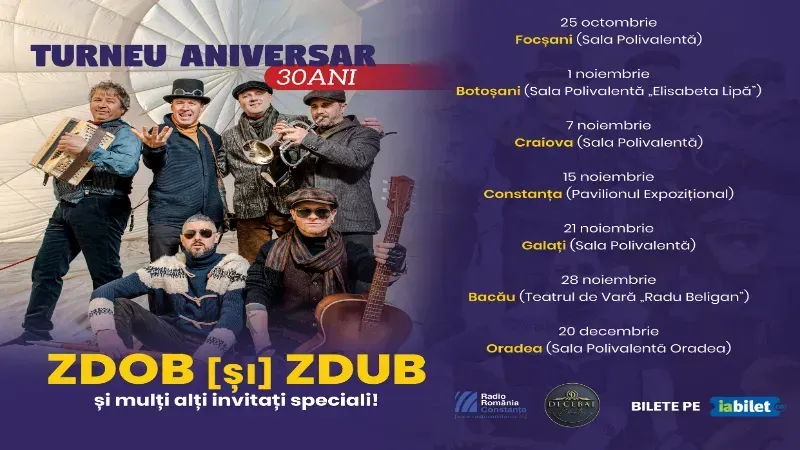 Constanta: Turneu aniversar 30 Ani Zdob și Zdub
