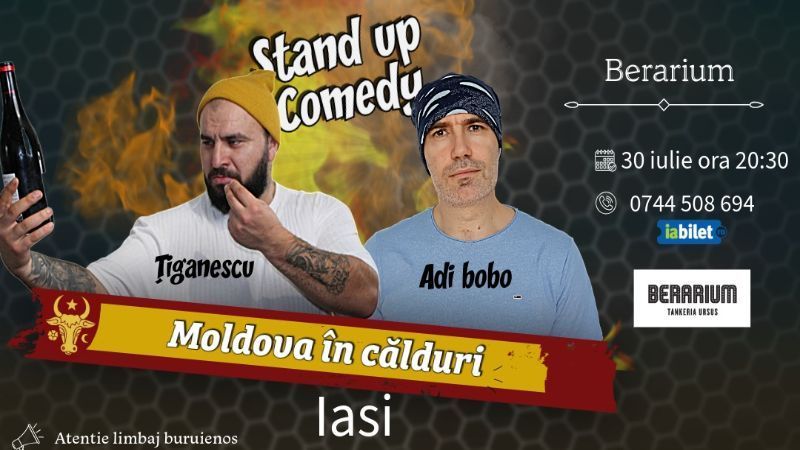 Iasi: Stand-up comedy cu Tiganescu si Adi Bobo
