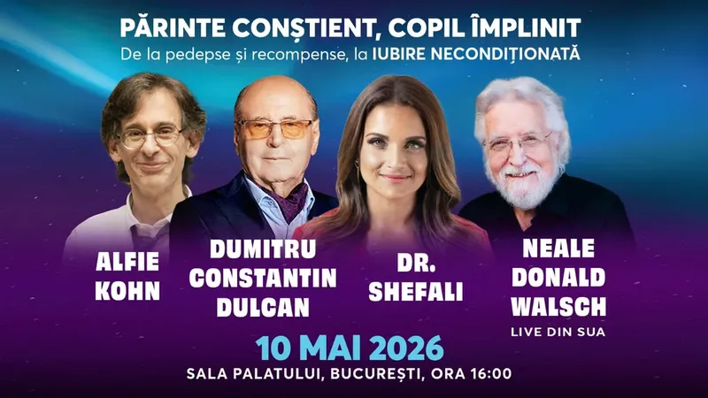 Dr. Shefali • Alfie Kohn •  Dumitru Constantin Dulcan • Neale Donald Walsch: "Părinte conștient, Copil împlinit"