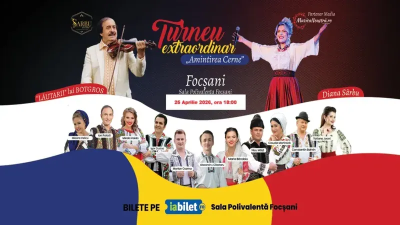 Focșani: Turneu Amintirea Cerne |"Lăutarii" lui Botgros| Diana Sarbu&Invitații|
