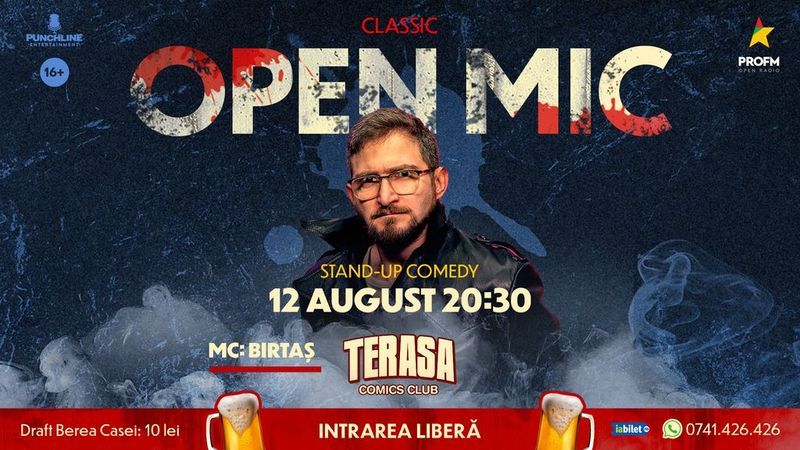 Stand-up Comedy OpenMic pe Terasa ComicsClub!