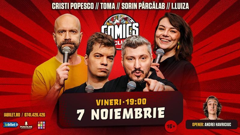 Stand-up cu Cristi Popesco, Toma, Sorin și Virgil pe Terasa ComicsClub!