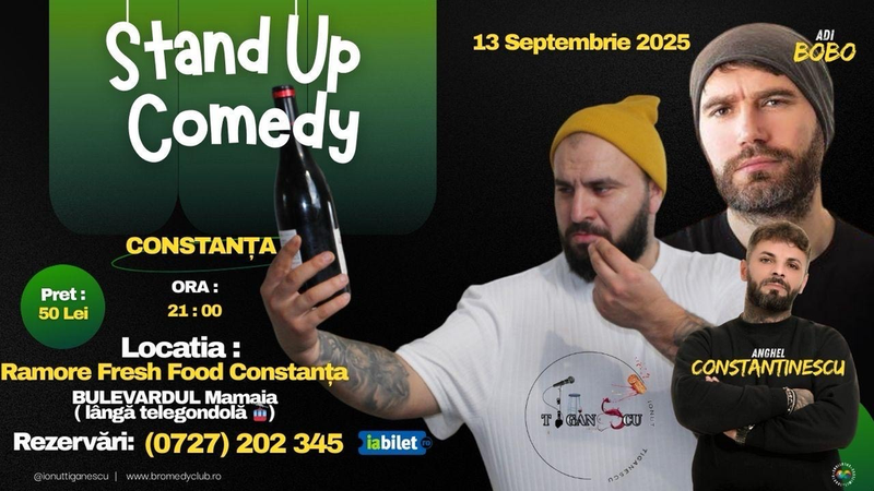 Constanta: Stand-up Comedy cu Ionut Tiganescu si Adi Bobo