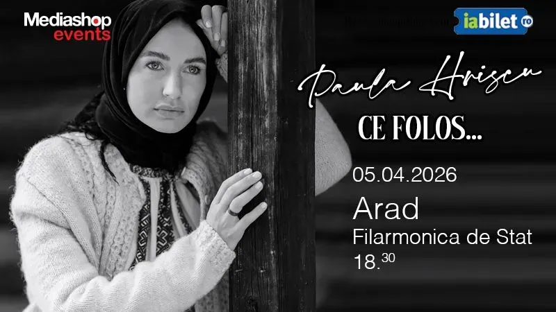 Arad: Concert de pricesne cu Paula Hriscu "Ce folos"