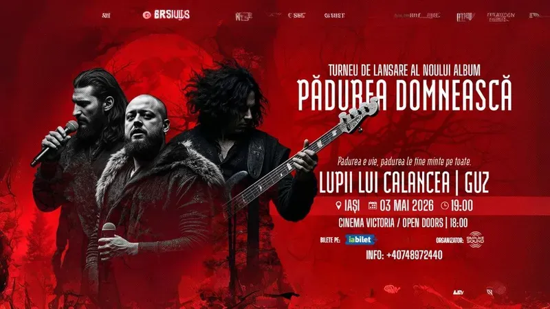 Iași: Lupii lui Calancea & Guz – Turneu Național de Lansare: „Pădurea Domnească”