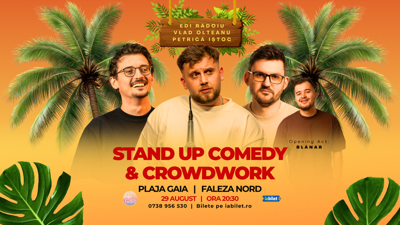Constanta: Stand-Up Comedy & Crowdwork cu Edi Rădoiu, Vlad Olteanu și Petrică Iștoc