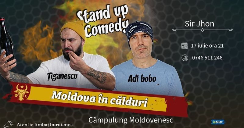 Campulung Moldivenesc: Stand-up comedy cu Tiganescu și Adi Bobo