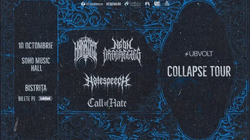 Bistrița: Collapse Tour — Hakairi, Neon Prophecies și Call of Hate