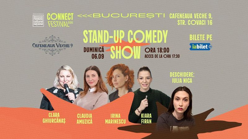 Stand-up comedy cu Irina Marinescu, Kiara Firan, Claudia Amuzică, Clara Ghiurcănaș