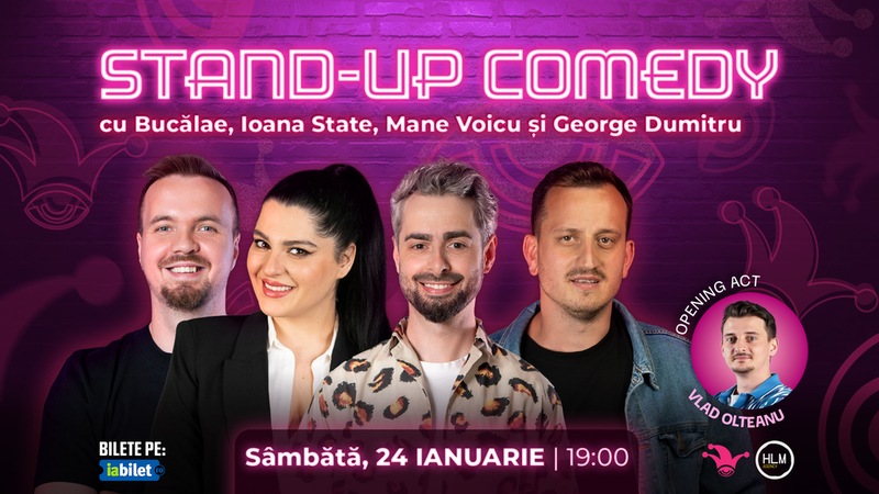 The Fool: Stand-up comedy cu Bucălae, Ioana State, Mane Voicu și George Dumitru