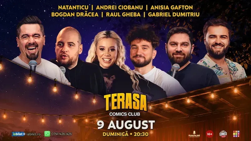 Stand-up cu Natanticu, Anisia, Andrei Ciobanu, Drăcea, Raul și Gabriel Dumitriu pe Terasa ComicsClub!