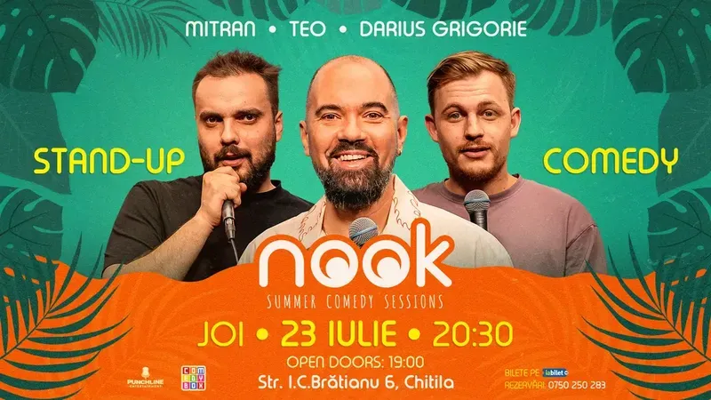 Chitila: Stand-up comedy cu Teo, Mitran și Darius Grigore