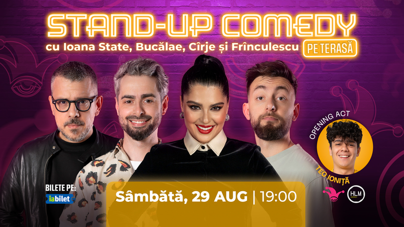 The Fool Terasa: Stand-up comedy cu Bucălae, Cîrje, Ioana State și Frînculescu