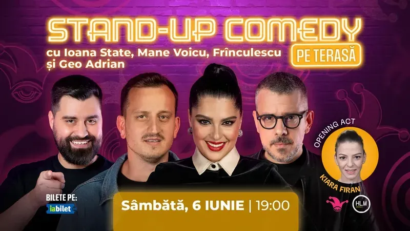 The Fool Terasa: Stand-up comedy cu Ioana State, Mane Voicu, Frînculescu și Geo Adrian