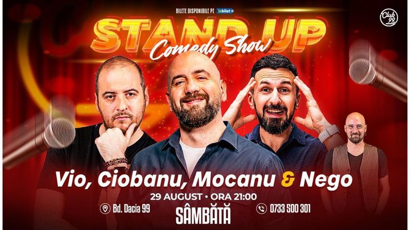 Stand-up Comedy cu Vio, Andrei Ciobanu, Mocanu - Nego la Club 99