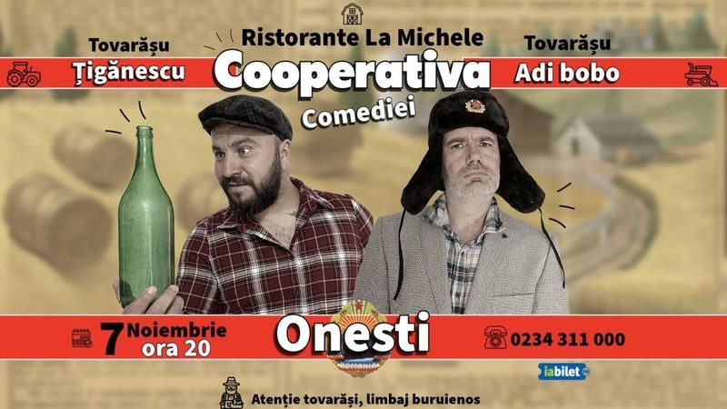 Onesti: Stand-up comedy cu Tiganescu si Adi Bobo | Cooperativa Comediei
