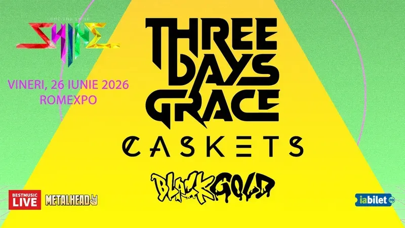 Three Days Grace, Caskets & Black Gold @ Shine Festival la Romexpo