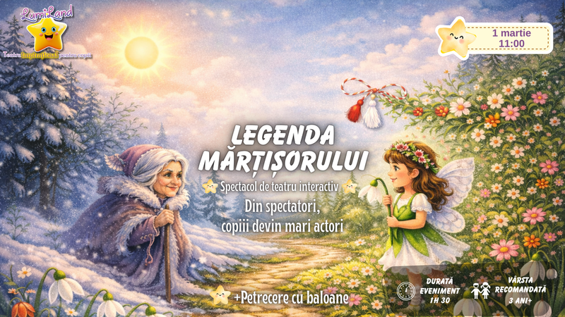 „Legenda Mărțișorului” - Spectacol de teatru interactiv +3 Ani