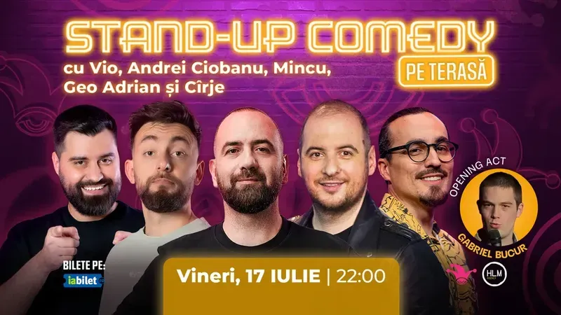 The Fool Terasa: Stand-up comedy cu Andrei Ciobanu, Cîrje, Mincu, Vio și Geo Adrian