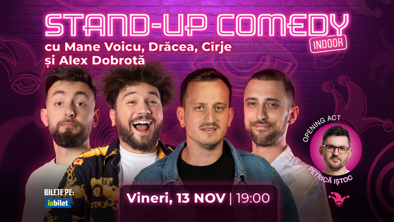 The Fool: Stand-up comedy cu Mane Voicu, Drăcea, Cîrje și Alex Dobrotă