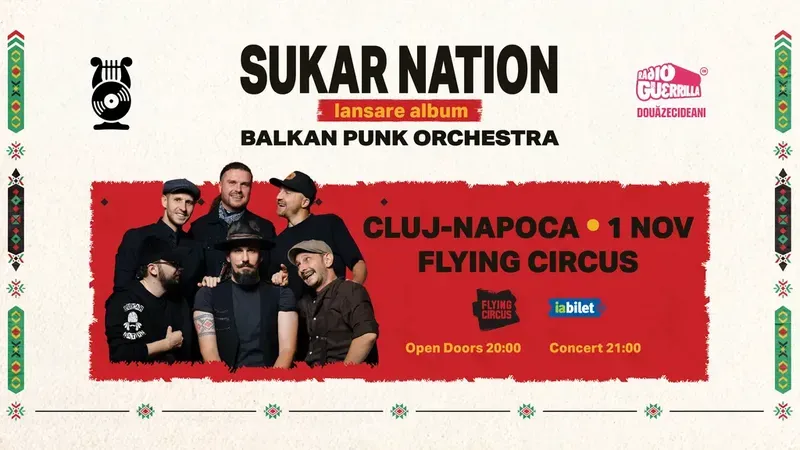 Cluj-Napoca: Sukar Nation - Lansare album Balkan Punk Orchestra