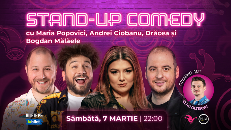 The Fool: Stand-up comedy cu Drăcea, Bogdan Mălăele, Andrei Ciobanu și Maria Popovici