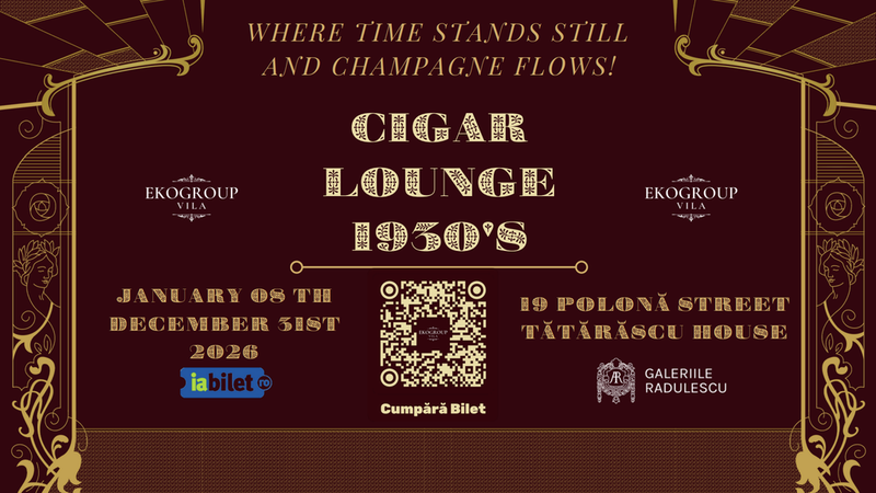 Închiriază Cigar Lounge Interbelic – Art. History. Experience