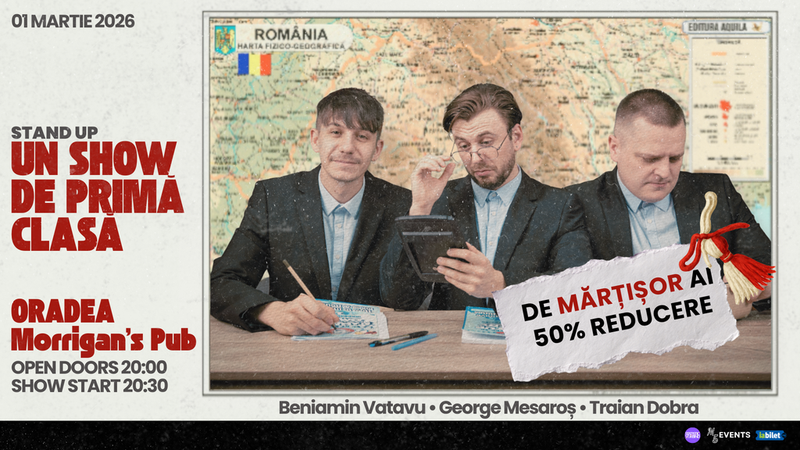 Oradea: Un Show de Primă Clasă | Stand-up Comedy cu Beniamin Vatavu, George Mesaroș și Traian Dobra
