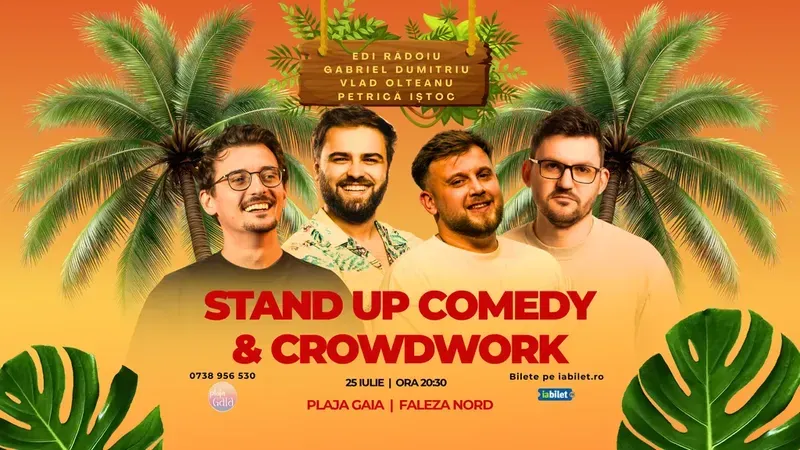 Constanta: Stand-Up Comedy & Crowdwork cu Edi Rădoiu, Gabriel Dumitriu, Vlad Olteanu și Petrică Iștoc