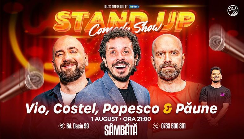 Stand-up Comedy cu Vio, Costel, Cristi Popesco - Florentin Păune la Club 99