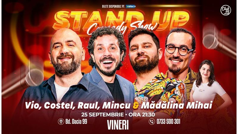 Stand-up Comedy cu Vio, Costel, Raul Gheba, Mincu & Mădălina Mihai la Club 99 | Show 2
