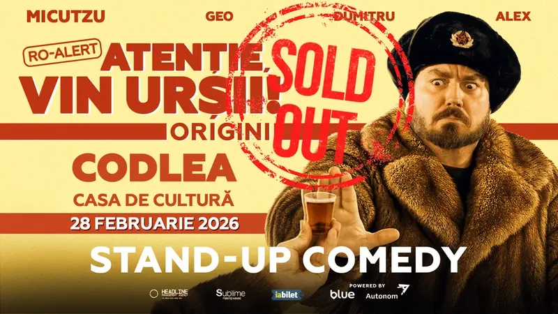 Codlea: Stand-up Comedy cu Micutzu, Geo Adrian si George Dumitru - “Atentie, vin ursii!" - 19:00